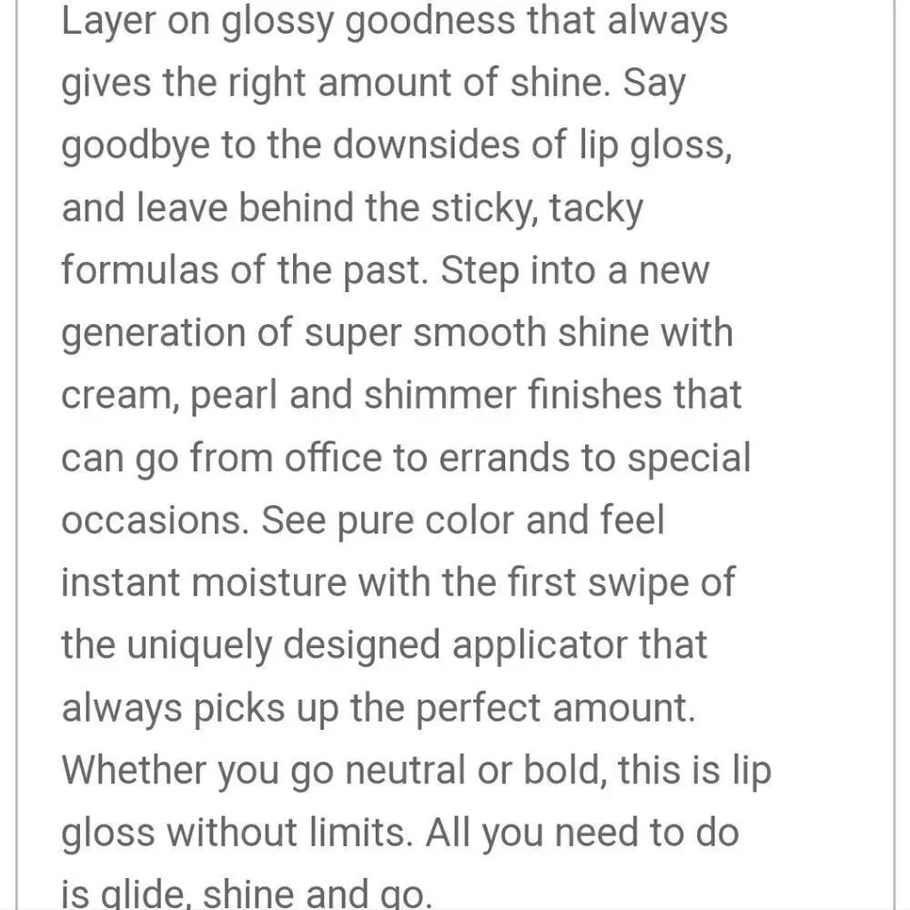 MARY KAY UNLIMITED LIP GLOSS IN COPPER AURA